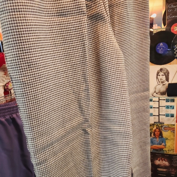 📺Vintage 80s B&W Houndstooth Briggs Pants💾 - Picture 5 of 8